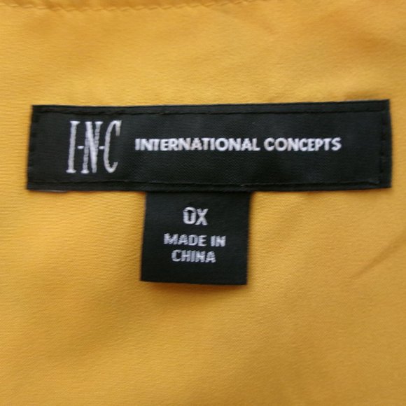 Like New INC Long Semi Sheer Sleeve Floral Print Surplice Blouse Top XL  0X 14 - Picture 14 of 15